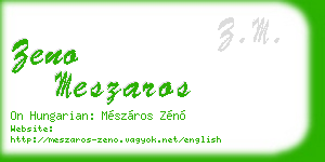 zeno meszaros business card